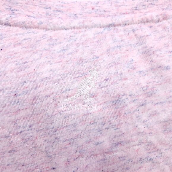 Kangol Raindrop Mens Long Sleeve Tshirt Size Large Pink Heather Crewneck Stretch - Picture 4 of 13